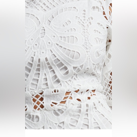 KISS ME NOW MINI DRESS - LONG PUFF SLEEVE DRESS IN WHITE LACE - Picture 8 of 11